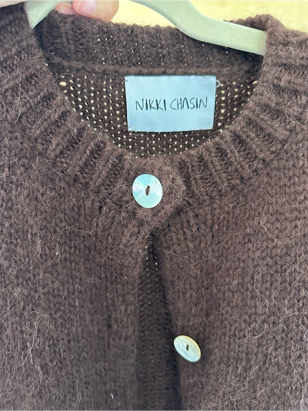 Nikki Chasin Alpaca Chocolate Sheba Sweater - small - Picture 6 of 6